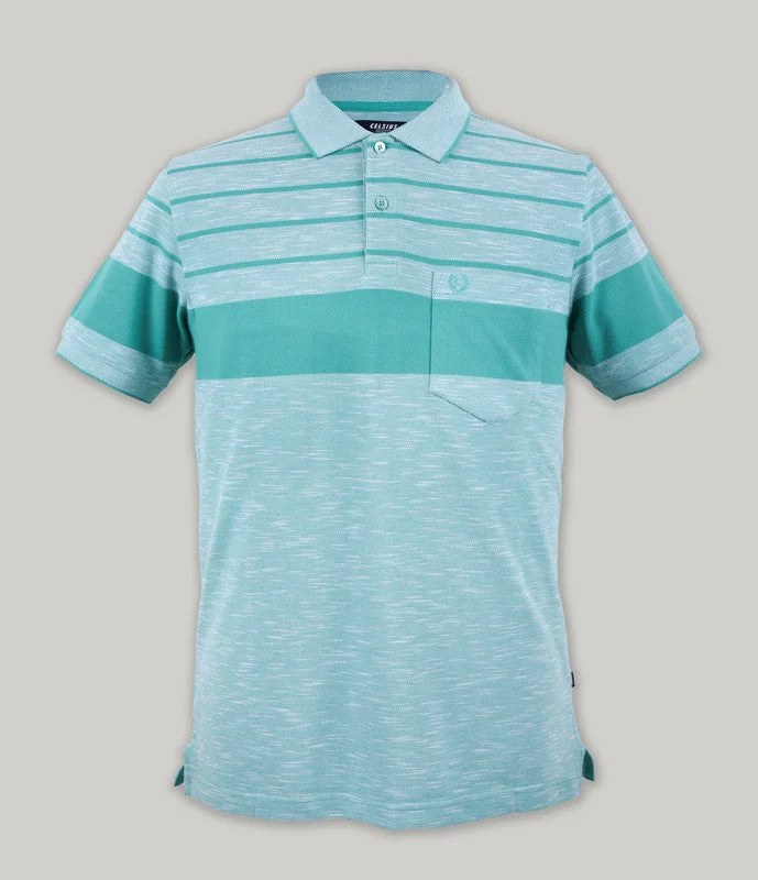 Buy Now Stripe Pique Polo