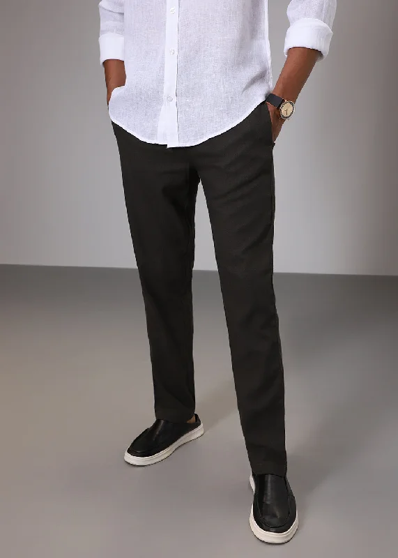 Time-Limited Offer Olive Comfort Fit linen Pant