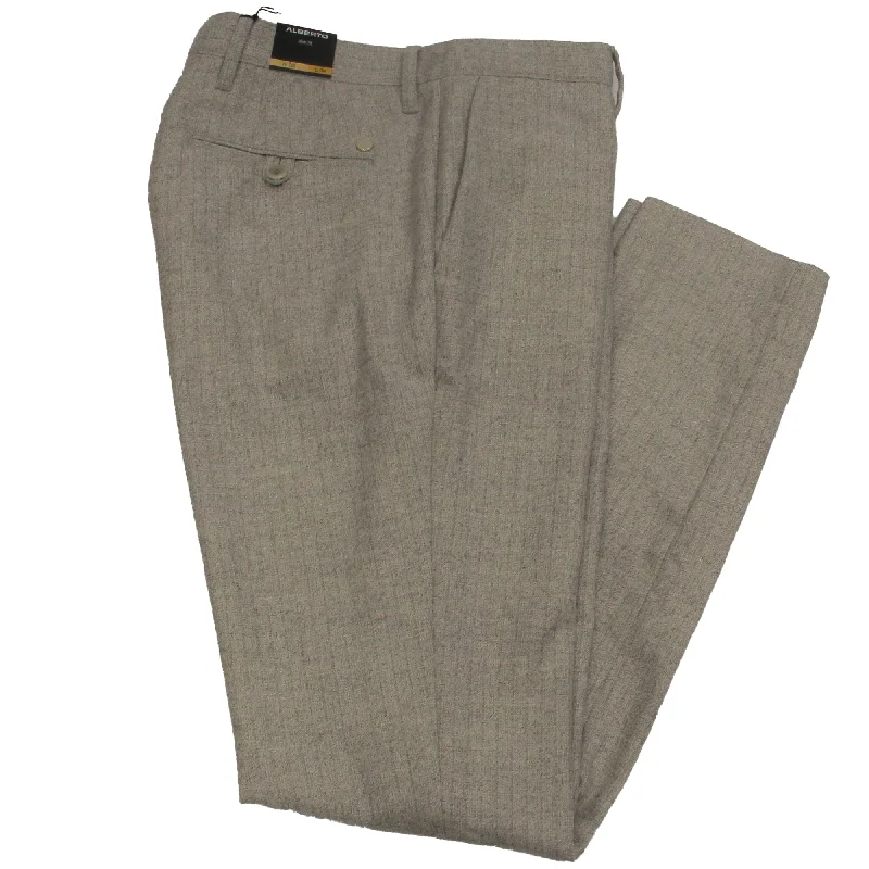 Light Gray Ceramica Wool Mix Rob Slim Fit Dress Pant - ALBERTO