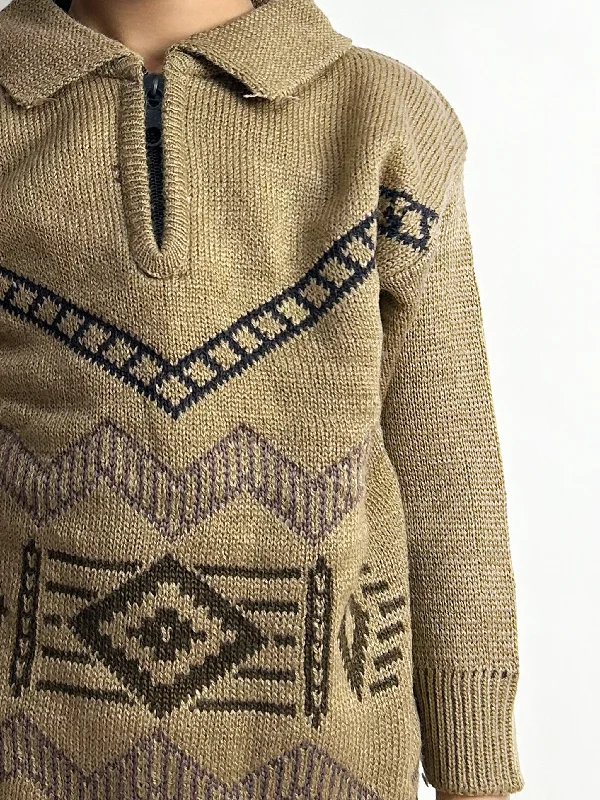 Online Exclusive 2Yrs - 4Yrs Brown Full Sleeve Sweater For Kids KSW22