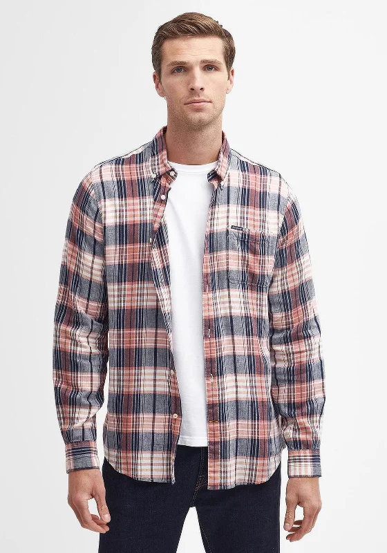 Huge Discounts Barbour Laneskin Tartan Tailored Shirt, Pink Clay