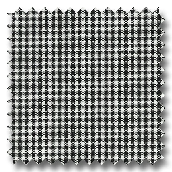 Bargain Alert Black Mini Gingham Check Broadcloth - Custom Dress Shirt