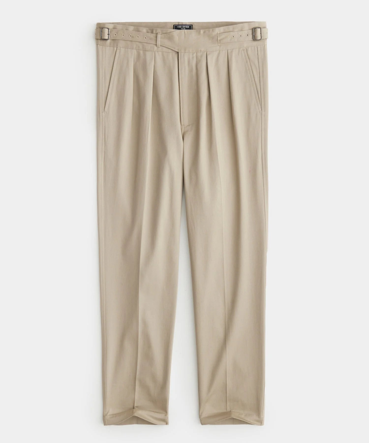 Lightweight Italian Cotton Gurkha Trouser in Sand Stone