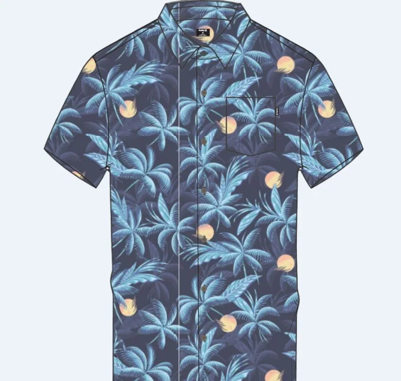 The Best Prices Hurley Short Sleeve Men's Woven Shirts Allover Printed