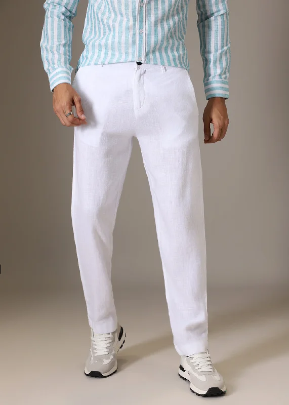Deep Discounts Opal White Linen Pant