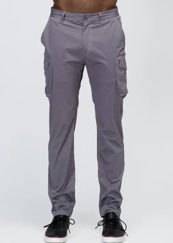 Quick Deals Konus Men's Cargo Pocket Jogger With Side Stripe in Purple
