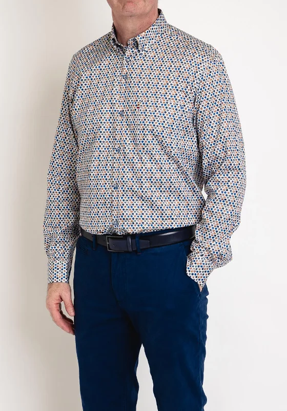 Price Reduction Andre Dawson Circle Print Shirt, Cobalt Multi