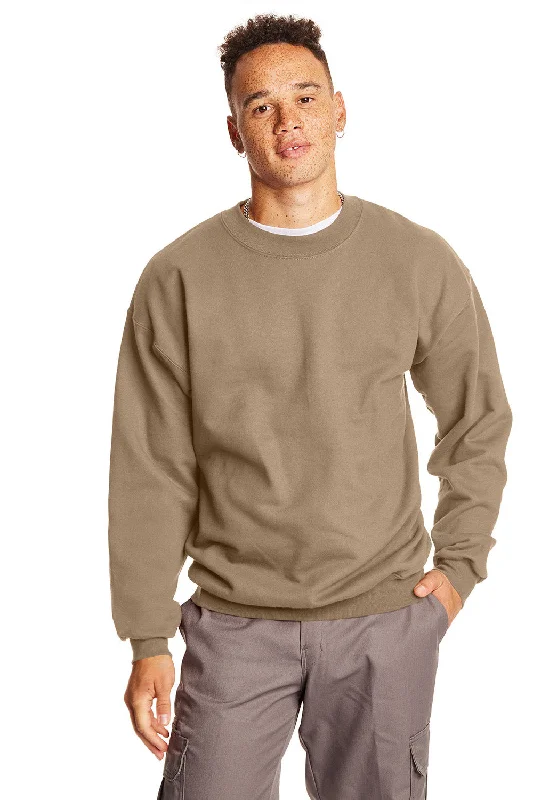 Epic Deals Hanes Mens Ultimate Cotton PrintPro XP Pill Resistant Crewneck Sweatshirt - Pebble