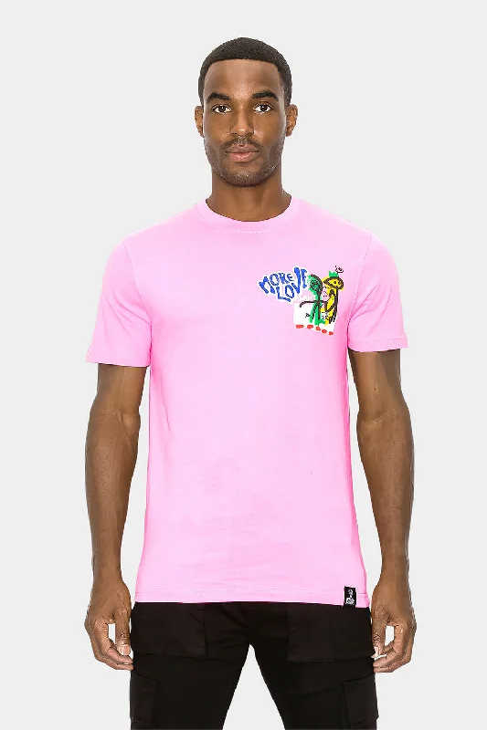 Discount Extravaganza More Love Graffiti Doodle Graphic T-Shirt
