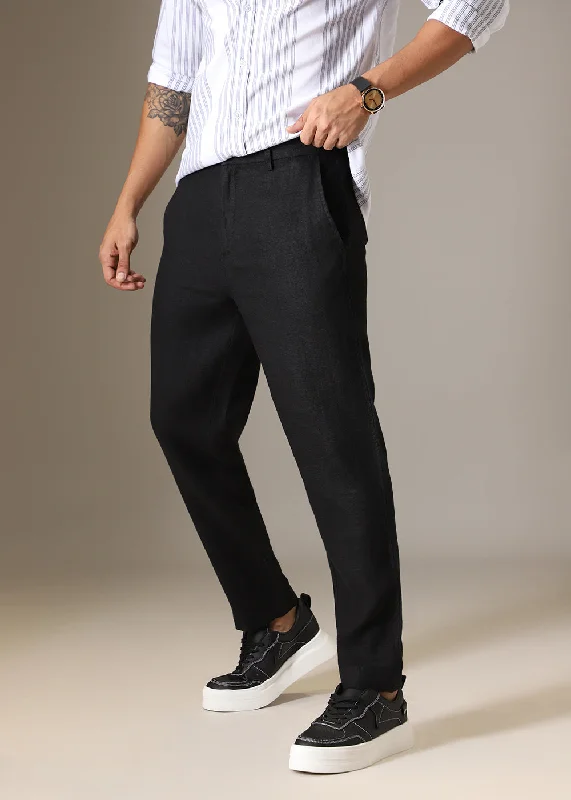 Price Blitz Cosmic Black Linen Pant