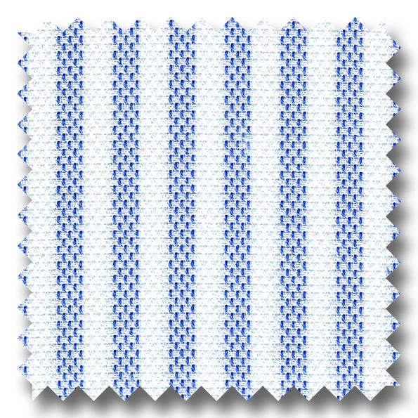 Today's Deal Blue Stripe 2Ply Royal Oxford - Custom Dress Shirt