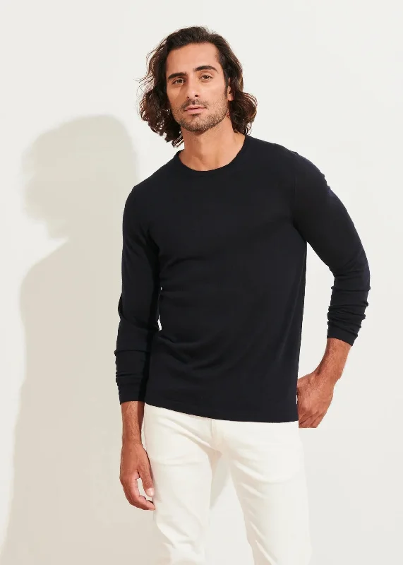 Navy Extra-Fine Merino Sweater - Patrick Assaraf