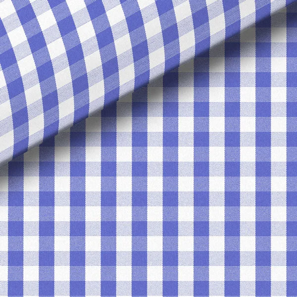 Savings Galore Blue Check Broadcloth Dress Shirt