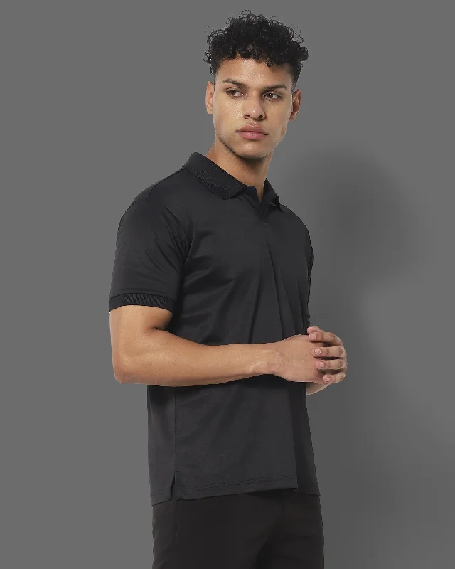 Seasonal Clearance Swift Dry Polo : Black