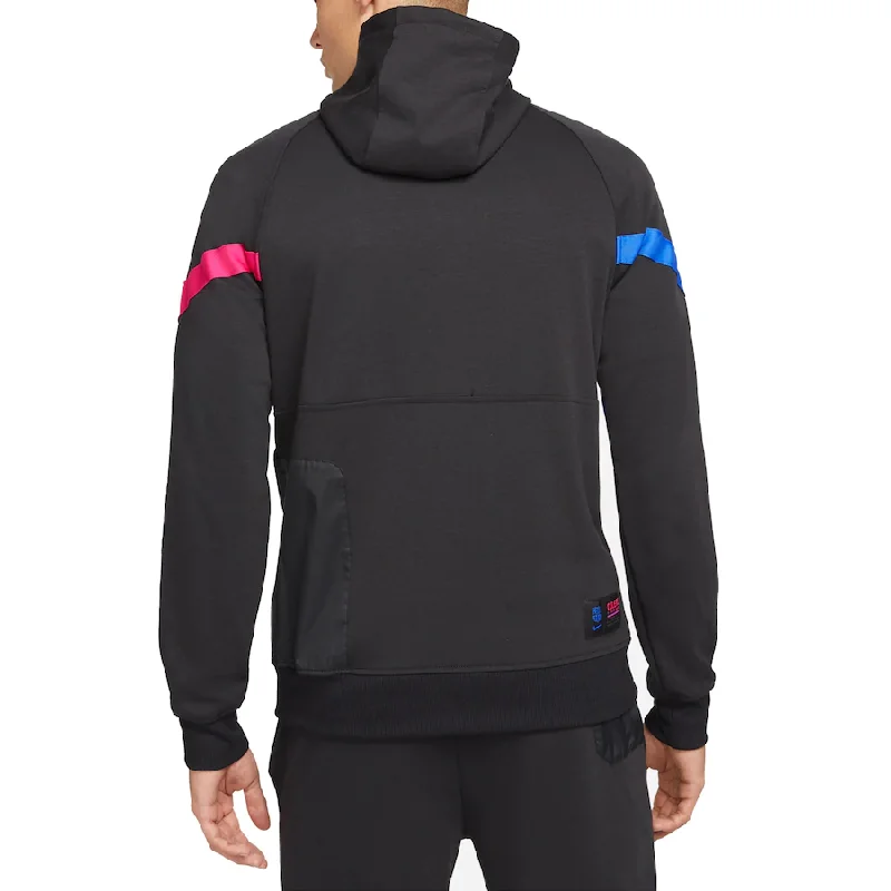 Clearance Sale NIKE FC Barcelona Men's Travel Raglan Fleece Half-Zip Hoodie