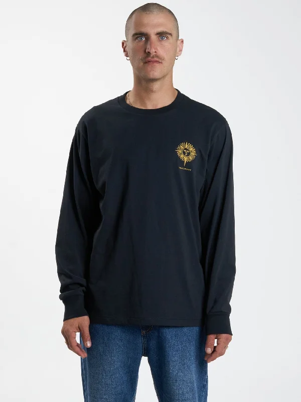 Super Savings Silence Merch Fit LS Tee - Washed Black