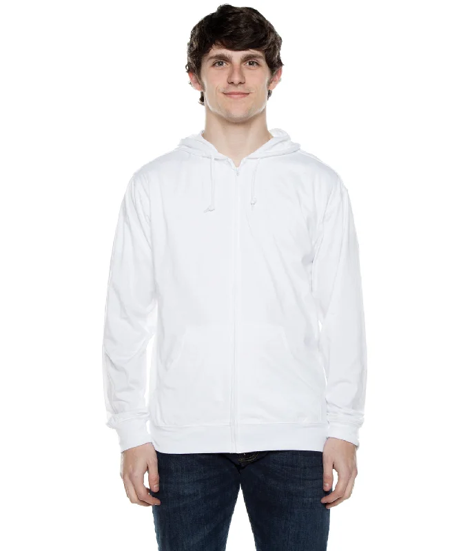 Price Drop BEACH JERSEY ZIP HOODIE  4.5 OZ-WHITE