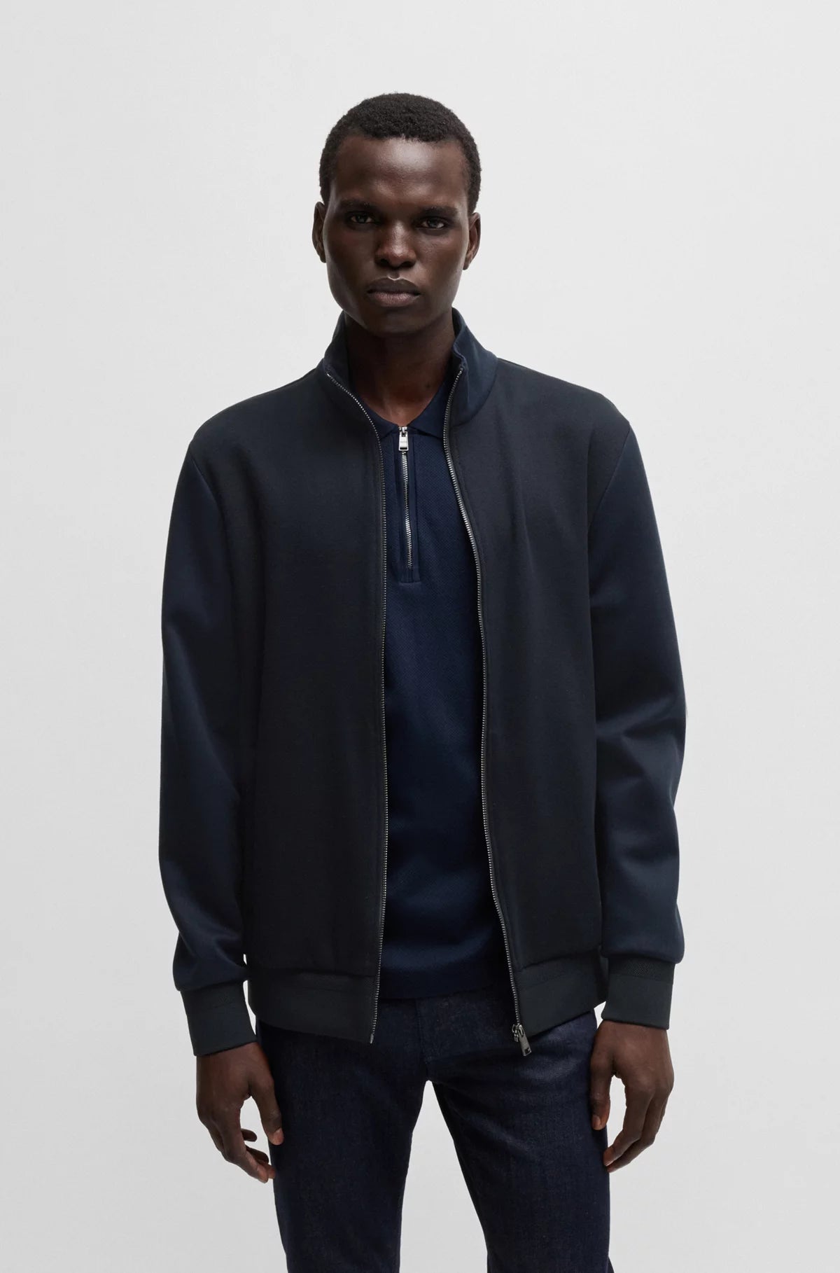 Anniversary Sale H-Shepherd Regular-Fit Zip-Up Sweatshirt in Stretch Cotton 50532755