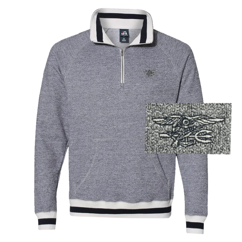 Great Deals Men's Trident Peppered Fleece Quarter-Zip Sweatshirt
