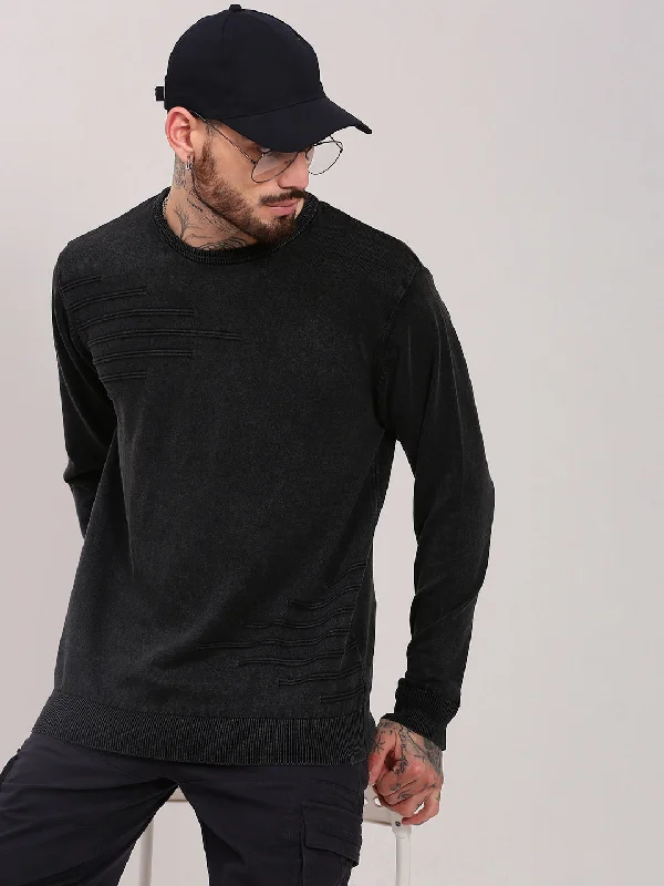 Seasonal Sale Men Grey Solid Sweater