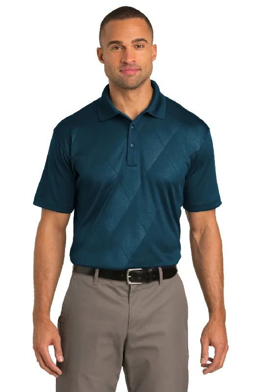 Inventory Reduction Port Authority Mens Tech Moisture Wicking Short Sleeve Polo Shirt - Poseidon Blue - Closeout Inventory Reduction Port Authority Mens Tech Moisture Wicking Short Sleeve Polo Shirt - Poseidon Blue - Closeout