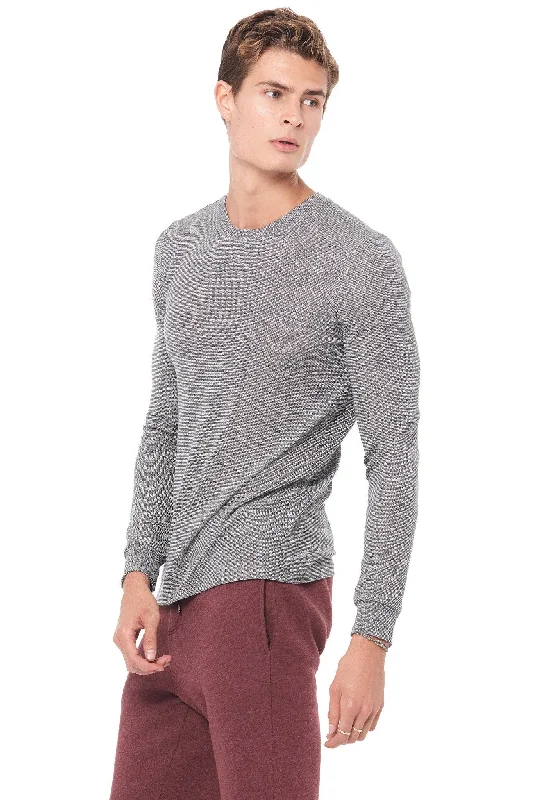 Men's Novelty Texture Long Sleeve Pullover