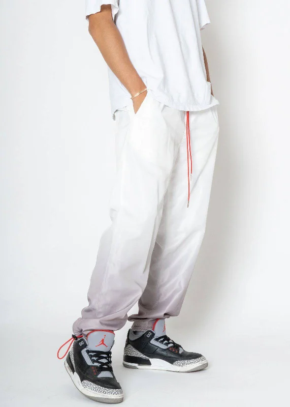 Amazing Value Blank State Men's 3 Stopper Swishy Pants in White Grey