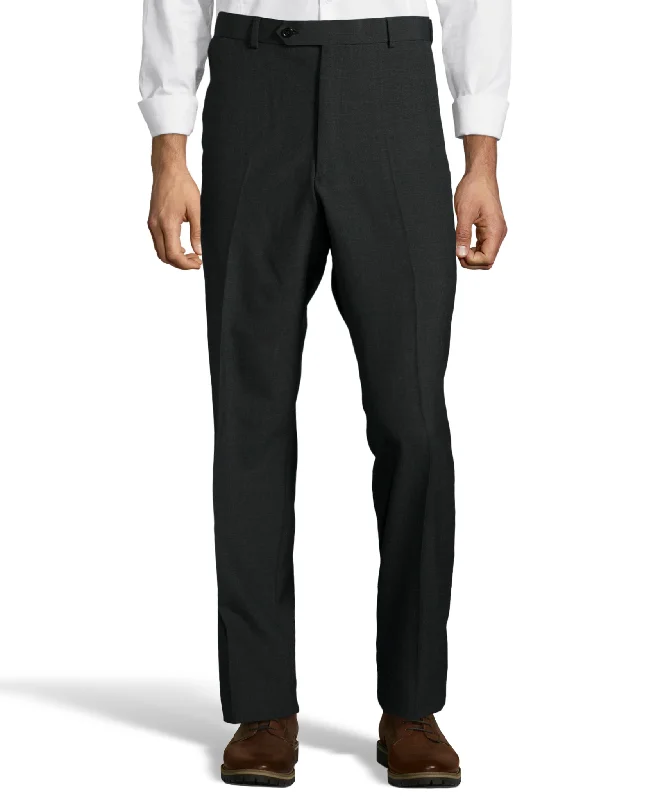 Exclusive Offer Palm Beach Wool/Poly Charcoal Flat Front Expander Pant