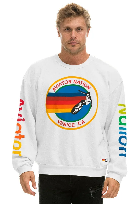 Early Access AVIATOR NATION RELAXED CREW SWEATSHIRT - WHITE