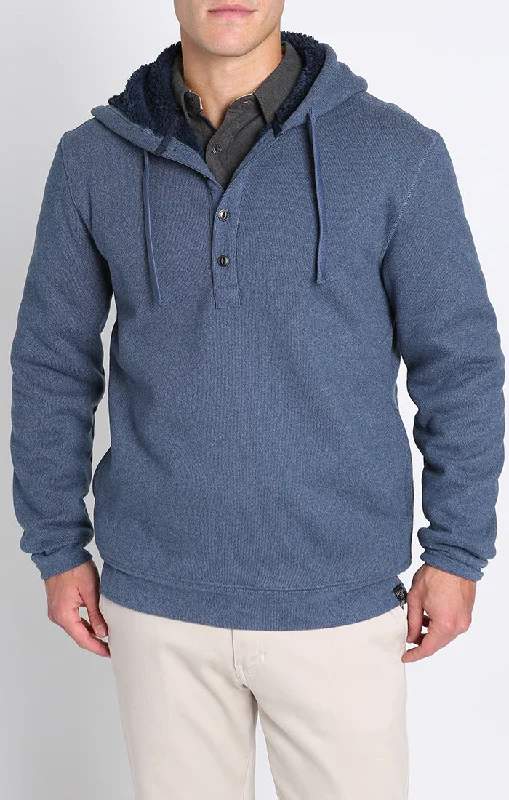 Weekend Specials to Savor Sherpa Lined Ultra Soft Ribbed Hooded Henley
