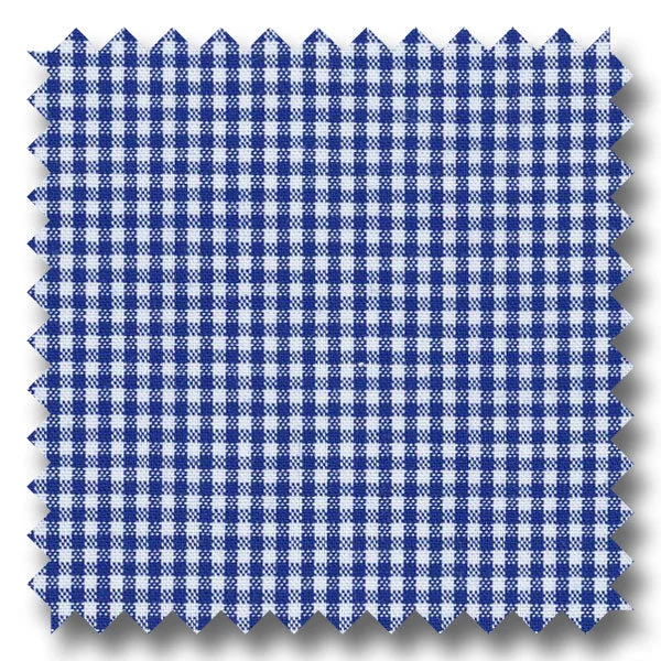 Lowest Rates Dark Blue Mini Gingham Check Broadcloth - Custom Dress Shirt