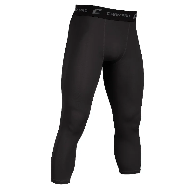 Today’s Deal CHAMPRO 3/4 LENGTH COMPRESSION TIGHT PANTS- BLACK
