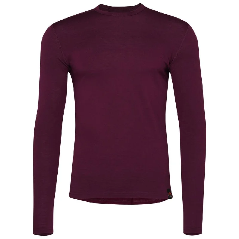 Bargain Prices Mens Merino 180 Long Sleeve Crew (Wine)