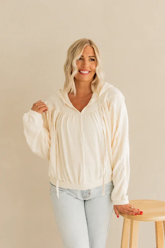 Special Offer Hope Hooded Pullover | Cream