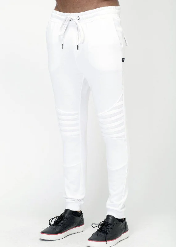 Big Savings Konus Men's Biker Style Joggers in White