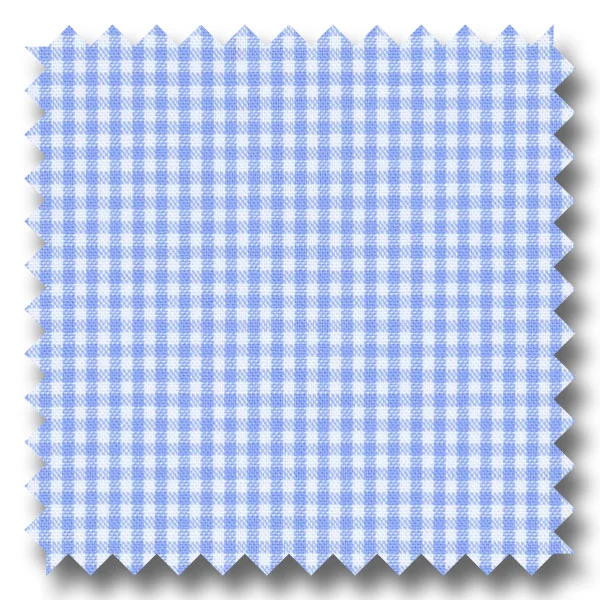 Fantastic Savings Light Blue Mini Gingham Check Broadcloth - Custom Dress Shirt