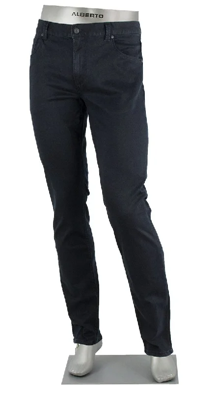 Year-End Clearance Dark Indigo Pipe T400 SuperFit Dual FX Denim Slim Fit - ALBERTO