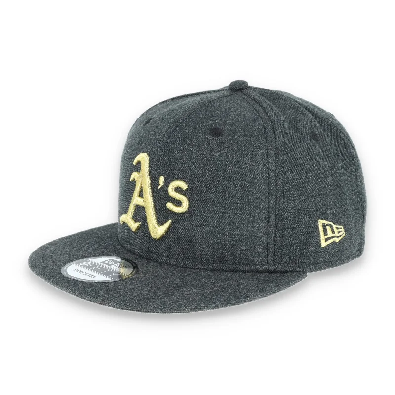 Half Price Oakland Athletics New Era 9FIFTY Adjustable Snapback Hat-Heather Black/Gold Half Price Oakland Athletics New Era 9FIFTY Adjustable Snapback Hat-Heather Black/Gold