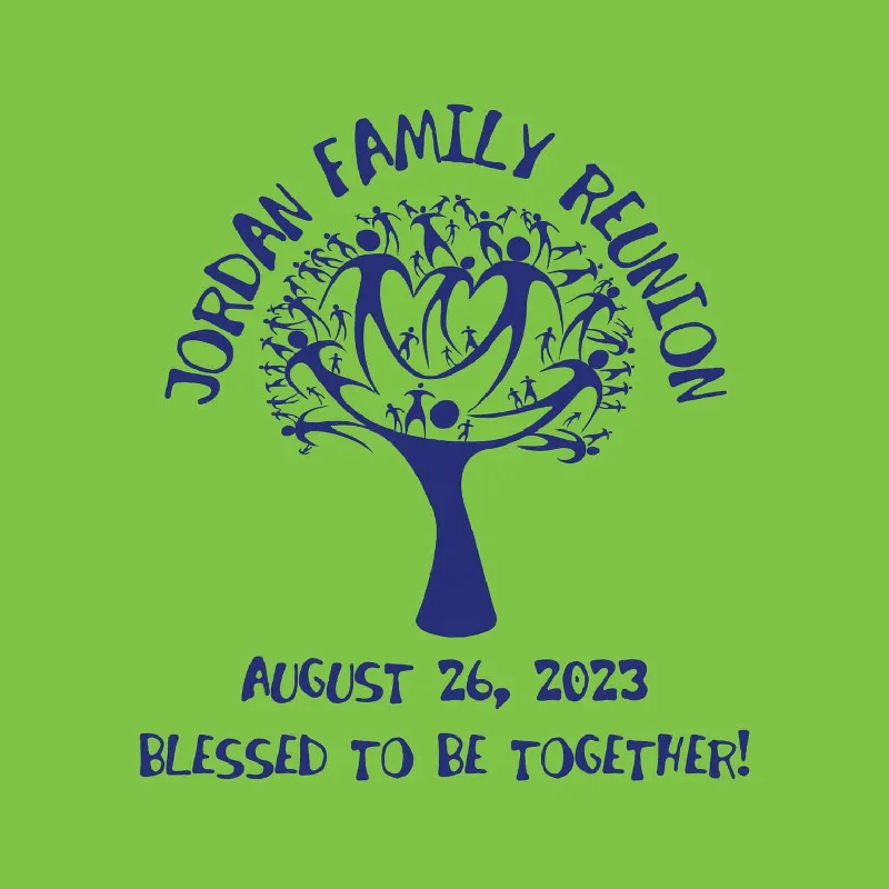 Blessed Stylized Tree Family Reunion T-Shirt Design R1-57