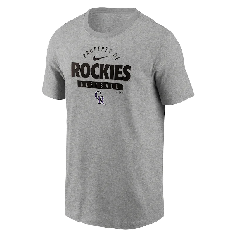 Special Promotion Nike Colorado Rockies Primetime Property Of Practice T-Shirt - Heathered Gray Special Promotion Nike Colorado Rockies Primetime Property Of Practice T-Shirt - Heathered Gray