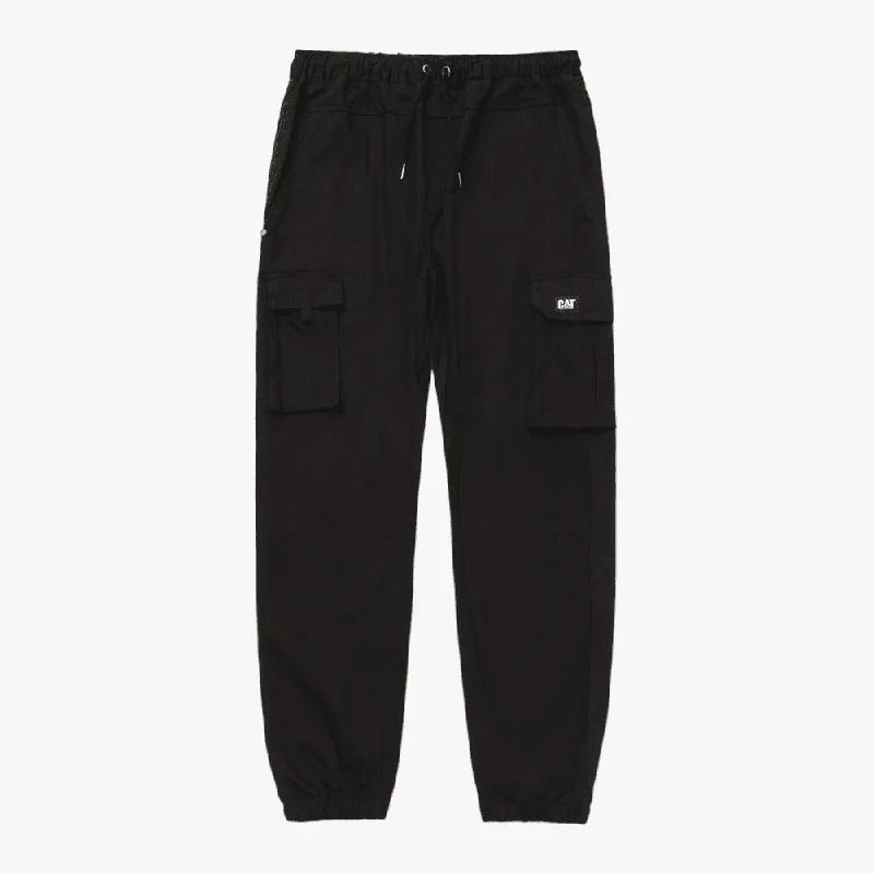 Exclusive Offers Cat Mens Utility Tie Waist Cargo Jogger Pants Pitch Black