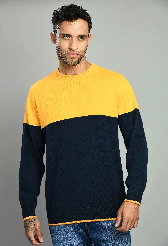 Navy Yellow Sweater