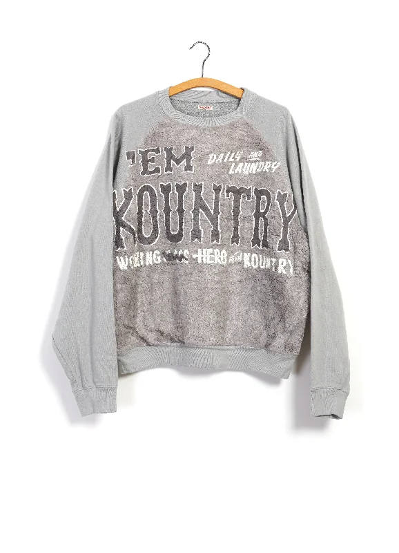 Amazing Deals GRIZZLY SWT | Knit & Fur Crewneck Sweater | Grey