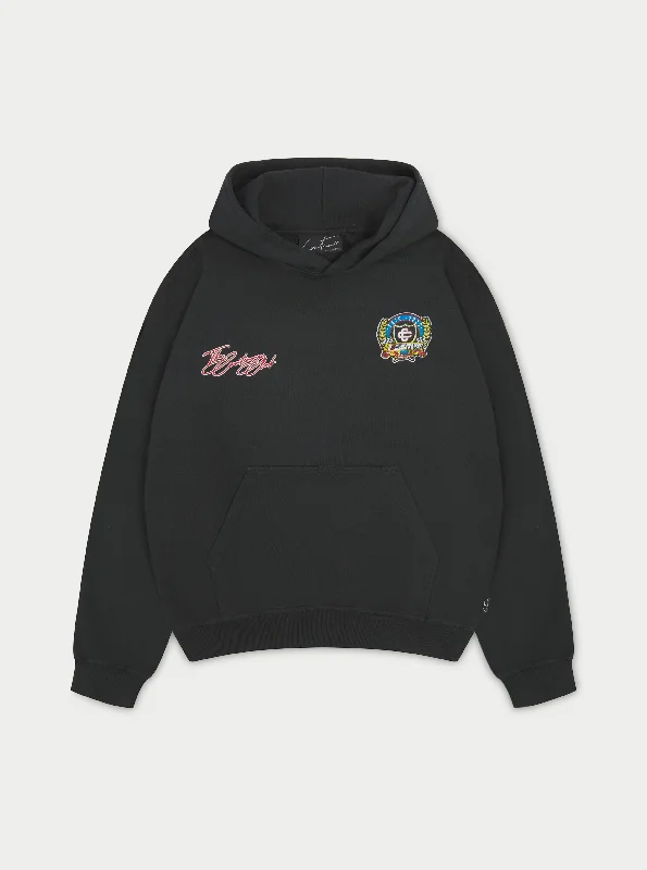 EMBLEM ANNIVERSARY HOODIE - WASHED BLACK