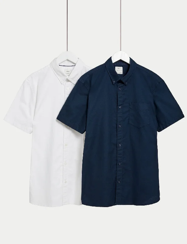Factory Direct Sale 2pk Pure Cotton Oxford Shirts