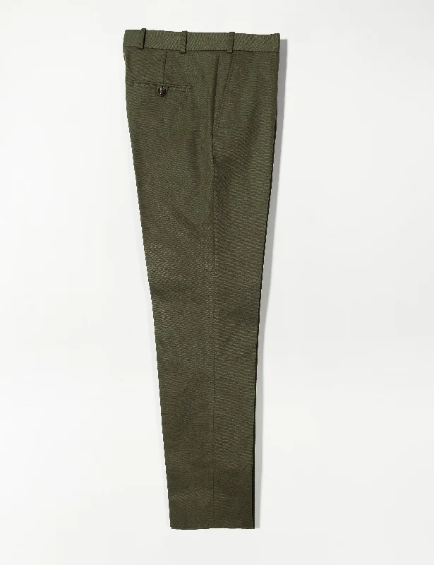 Price Reduction FINAL SALE: BKT50 Tailored Trousers in Cavalry Twill - Olive