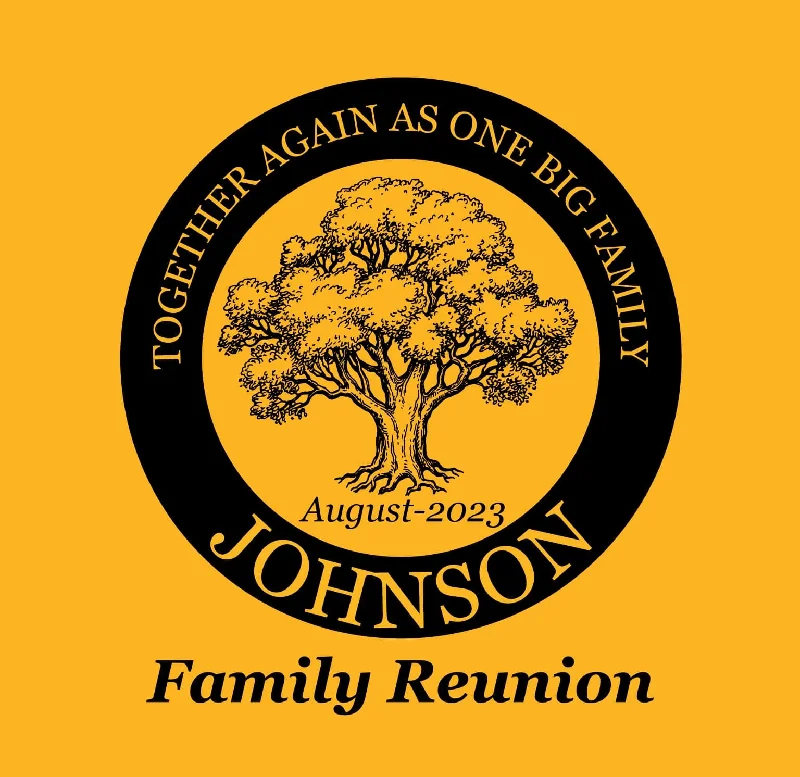 Weekend Wonders Await! Large Tree Family Reunion T-Shirt Design R2-4