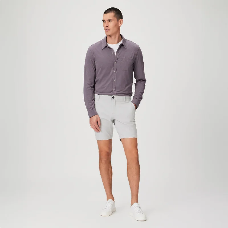 Today Only Light Shadow Grey Rickson Slim Fit Trouser Shorts - PAIGE