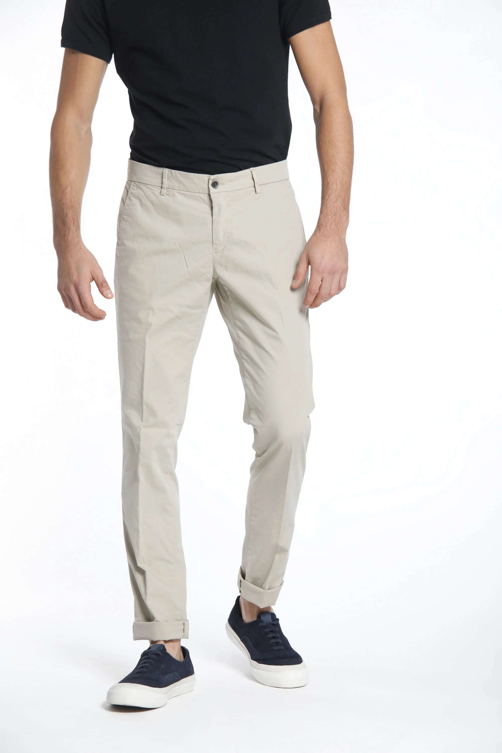 New Deal Light Beige Chino Gaberdine Stretch - Mason's