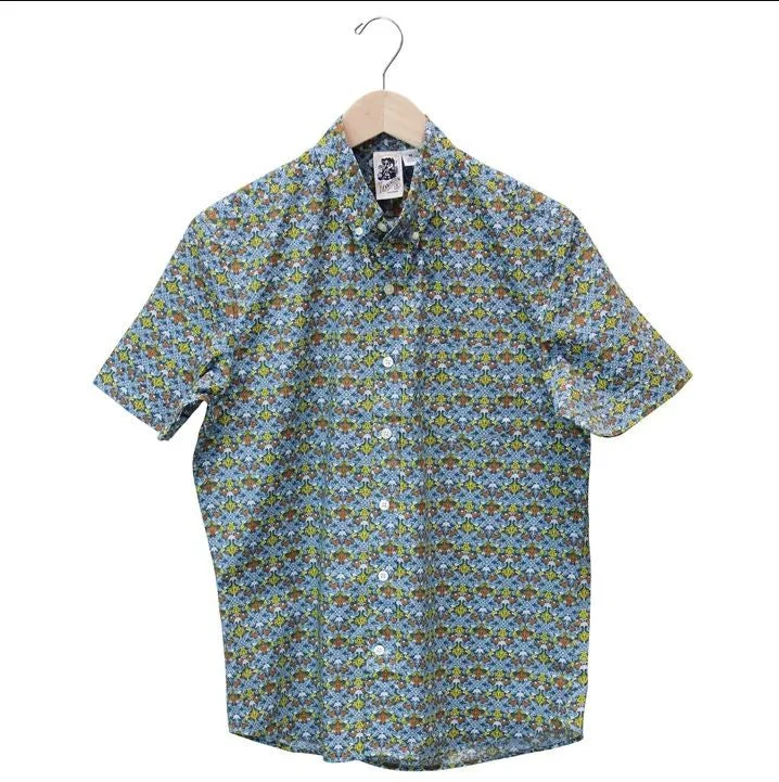 Deal Alert Kennington Short Sleeve Men's Woven Shirts Allover Printed